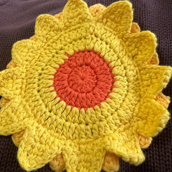 Gymboree Purple Knit Dress with Sunflower Design - Picture 10 of 11